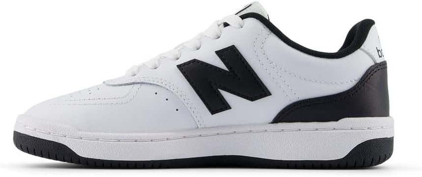 Кроссовки New Balance Unisex-Child Bb80 V1 на шнуровке, белый/черный — фото 2