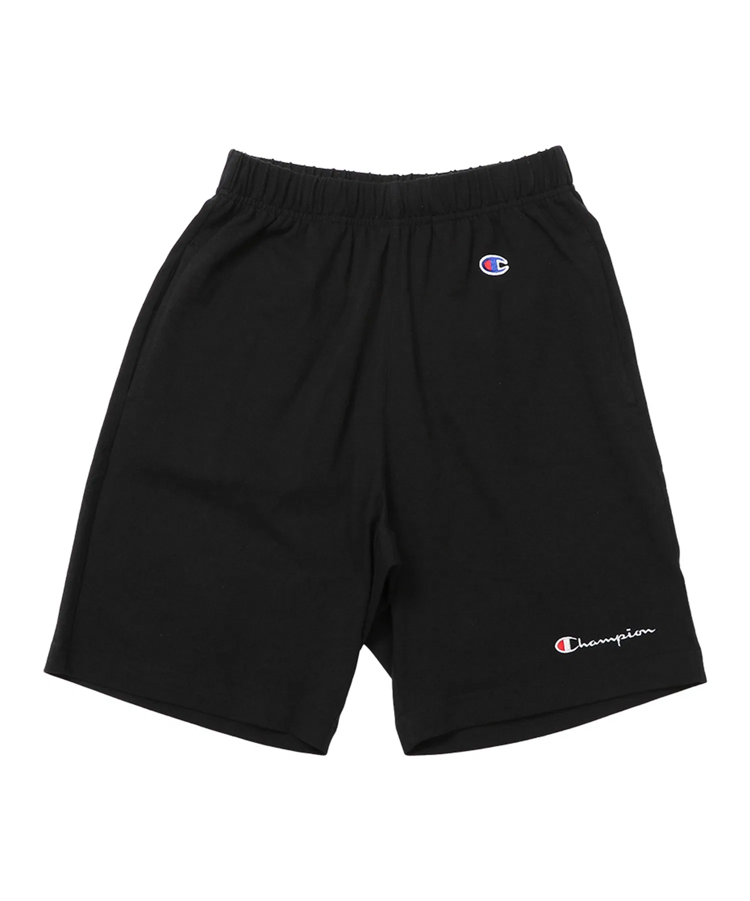 Детские шорты Champion из хлопка, с логотипом, чёрные