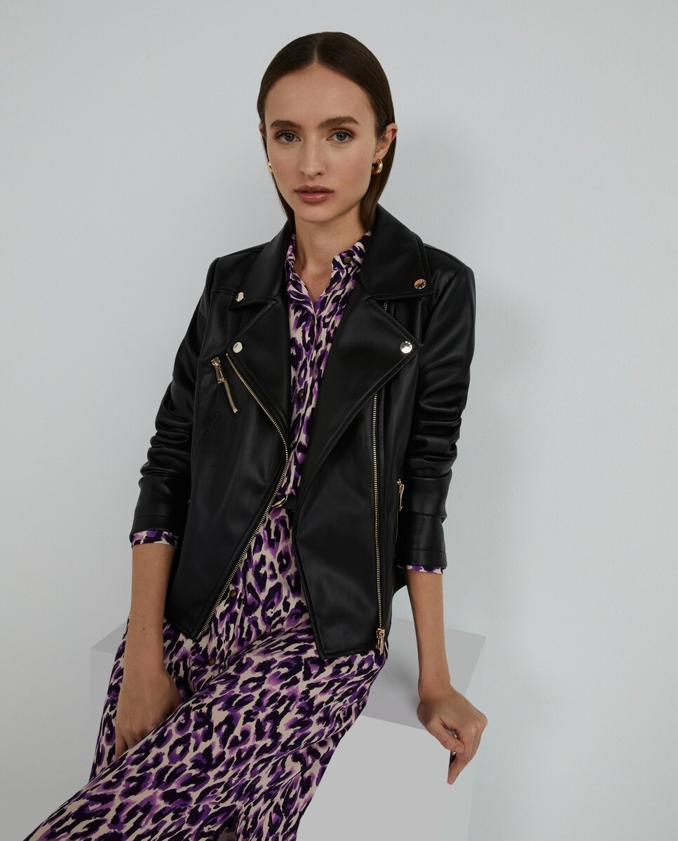 

Женская косуха на молнии El Corte Inglés, черный