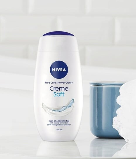 Кремовый гель для душа с миндальным маслом, 250 мл Nivea, Creme Soft — фото 2
