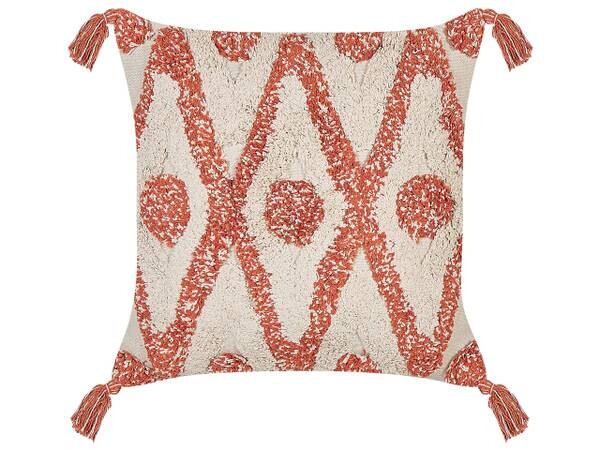 

Декоративная подушка Beliani HICKORY, 45x45x45 см цвет beige/orange