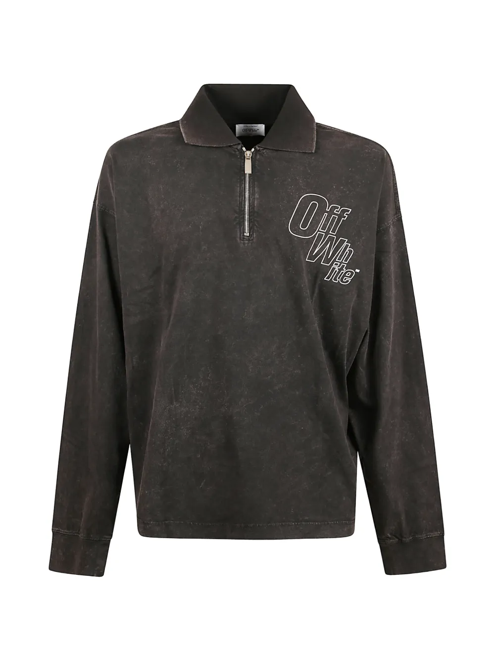 

Джемпер с длинными рукавами и молнией до середины груди Off-White, серый