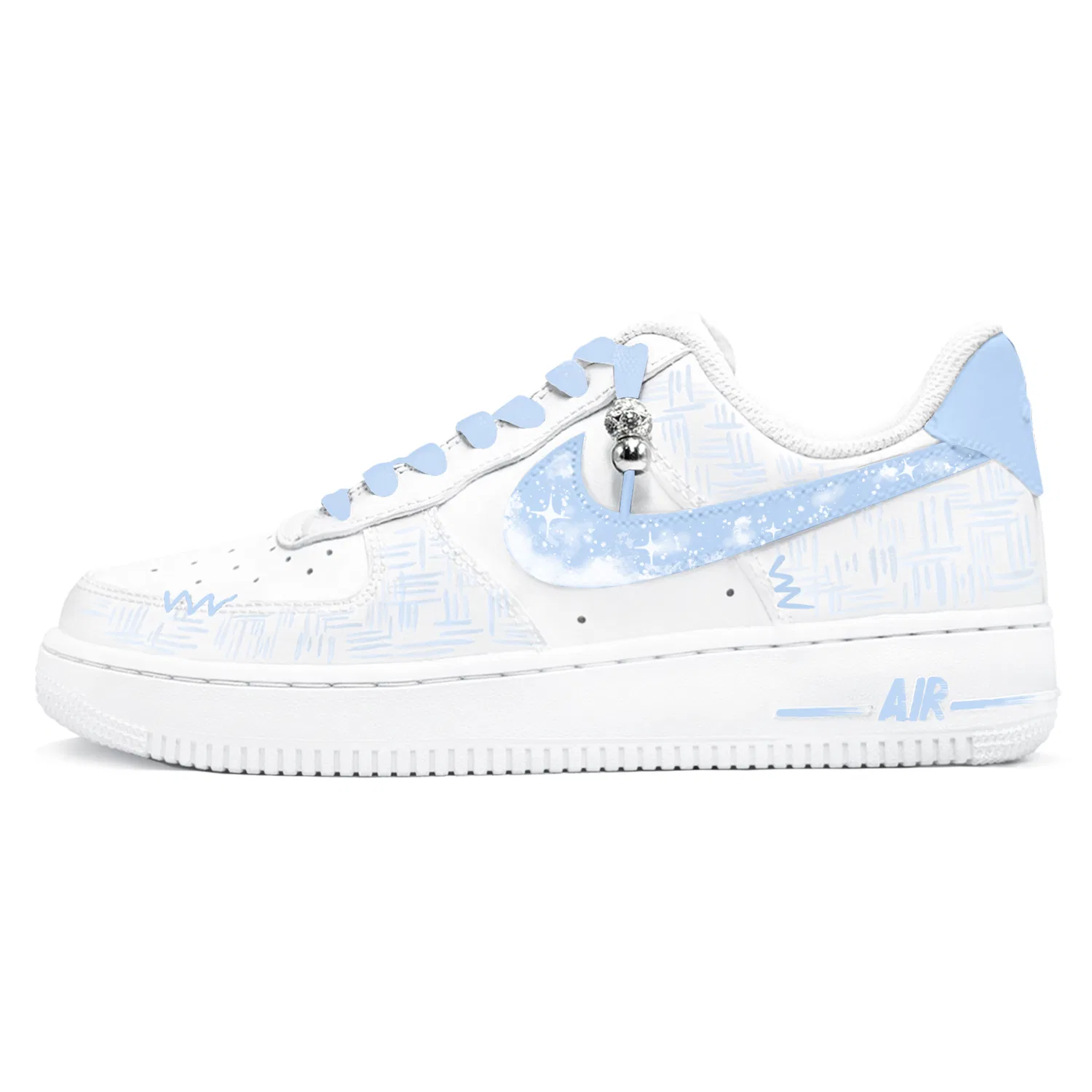 Кроссовки Nike Air Force 1 сине-белые — фото 3