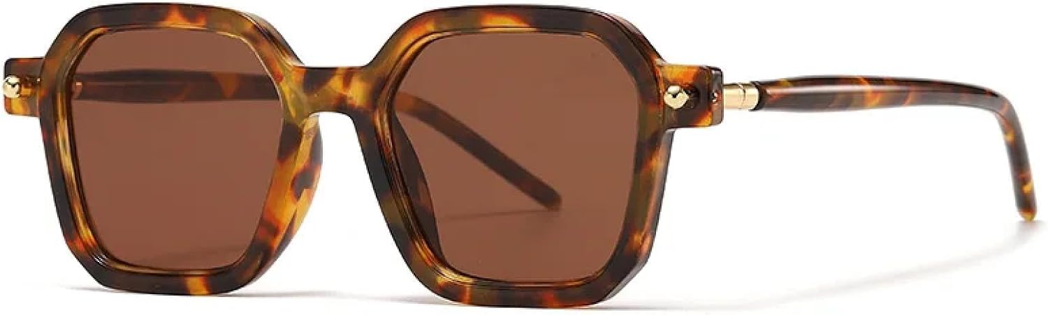 

Женские солнцезащитные очки в стиле панк — светло-серая оправа и линзы конфетных цветов — защита от УФ-излучения UV400 — для занятий спортом на открытом воздухе и вождения DSVIGF, C2leopard-brown