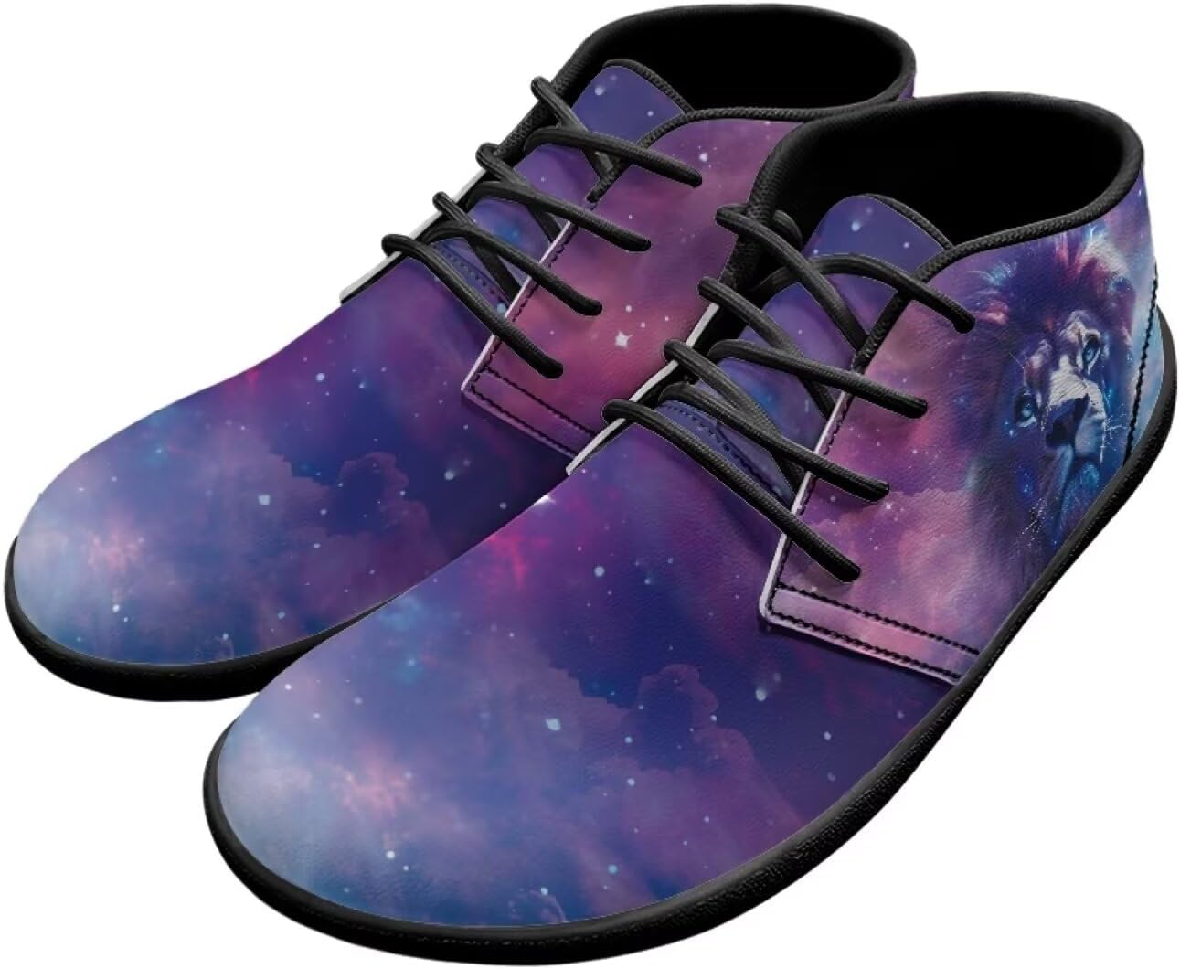 

Мужские кроссовки для ходьбы с широким носком, стильная нескользящая подошва с нулевым перепадом высоты, обувь для бега Xixirimido, Galaxy Lion