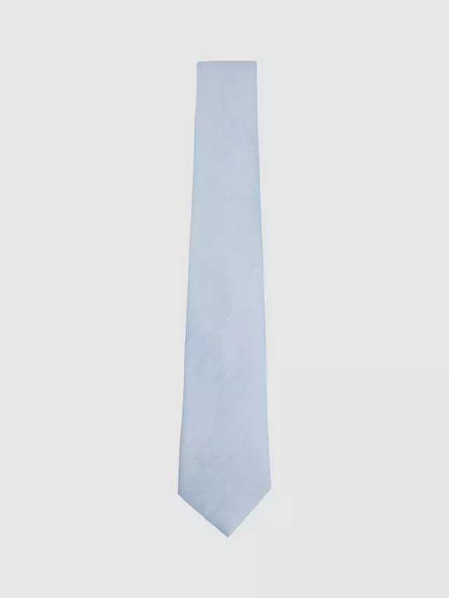 

Галстук Reiss Liam Silk Blend Textured, цвет light blue