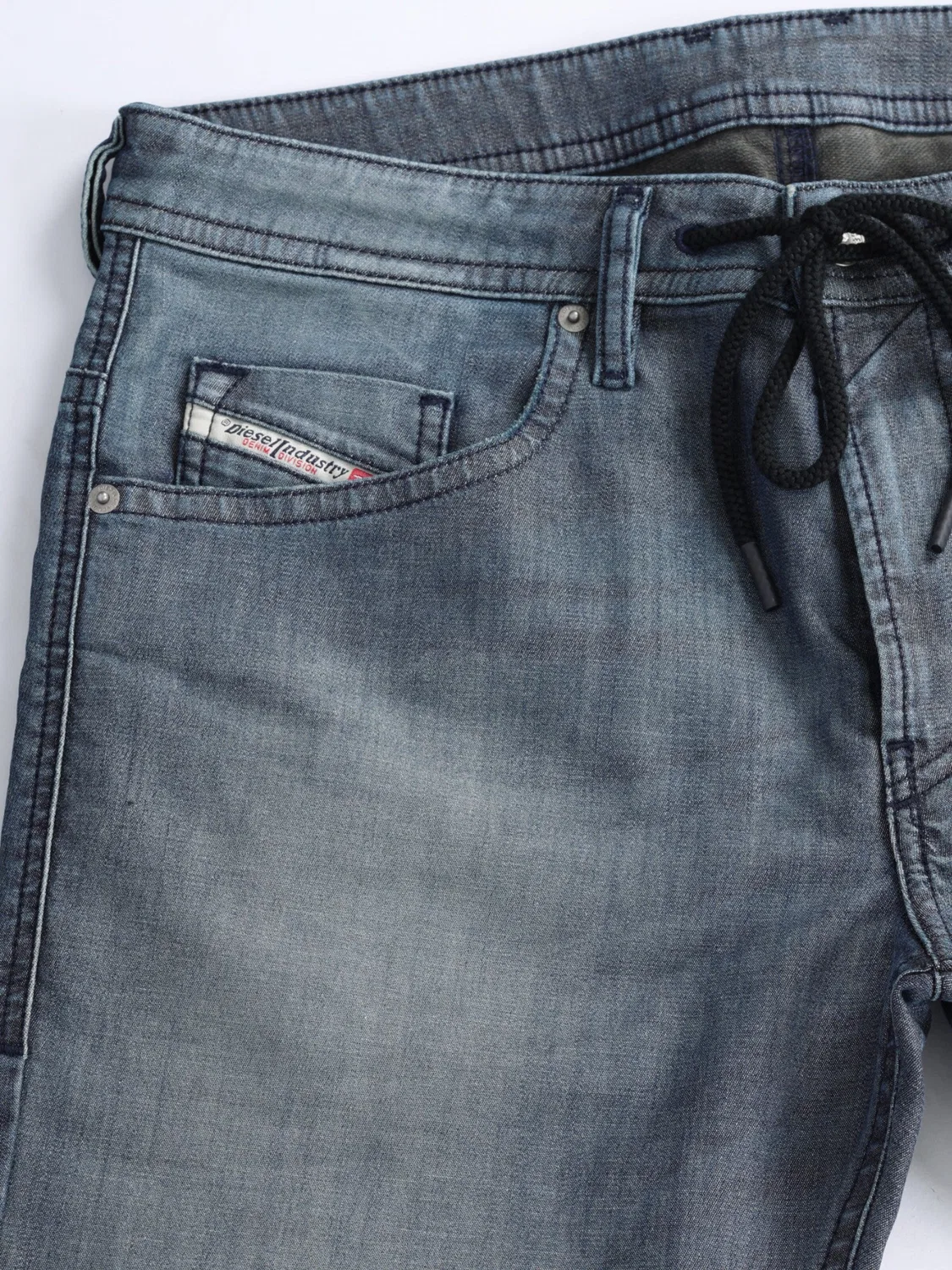 Джинсы узкого кроя Diesel THOMMER JOGGJEANS Superstretch & Supersoft серого цвета — фото 3