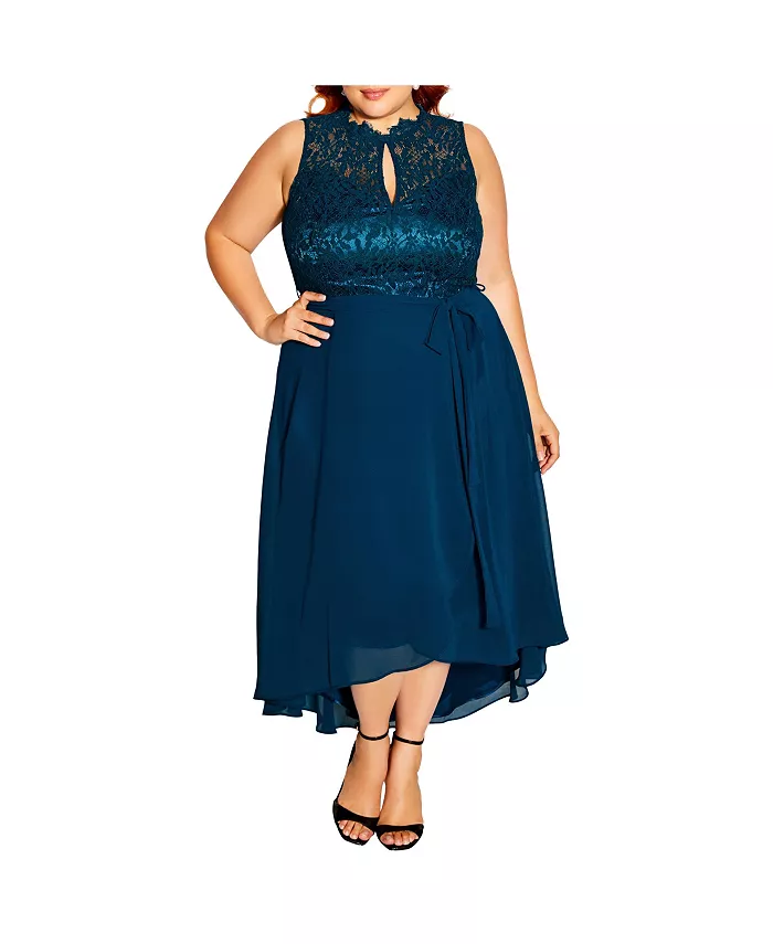 

Платье Plus Size Hi Lo Lover Sweetheart CITY CHIC, зеленый