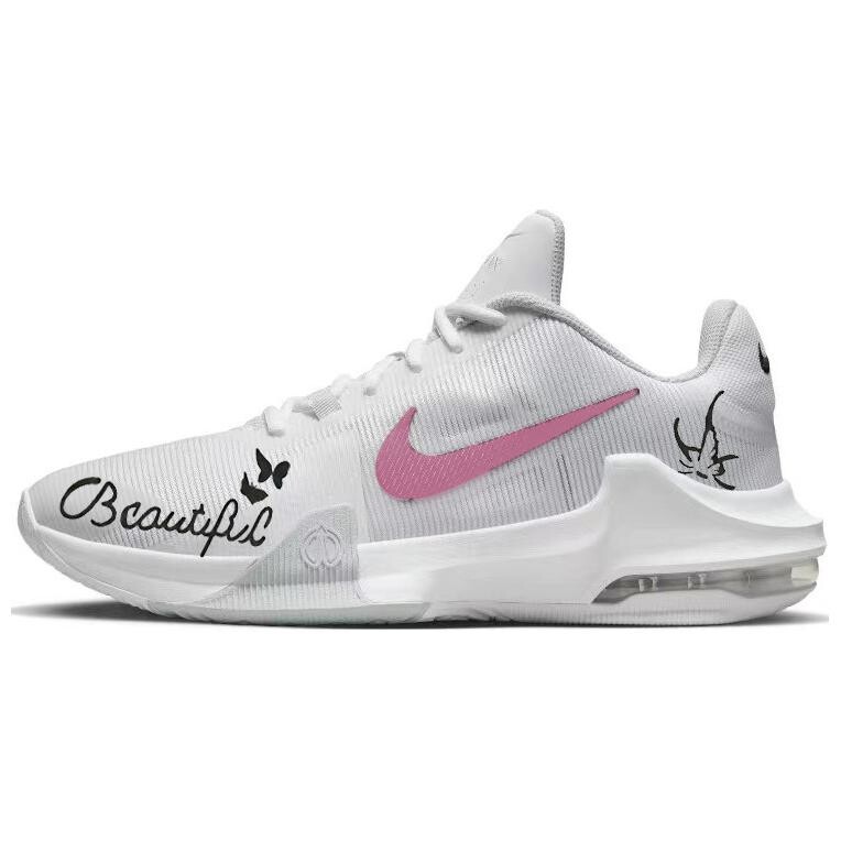 

Баскетбольные кроссовки Air Max Impact 4 мужские, среднего размера, белые/розовые Nike