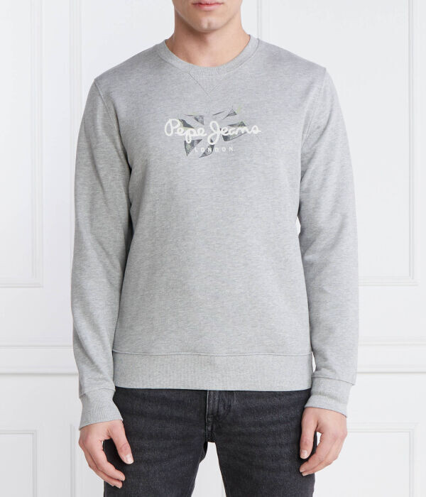 

Свитшот мужской Pepe Jeans London Roswell с логотипом бренда, серый