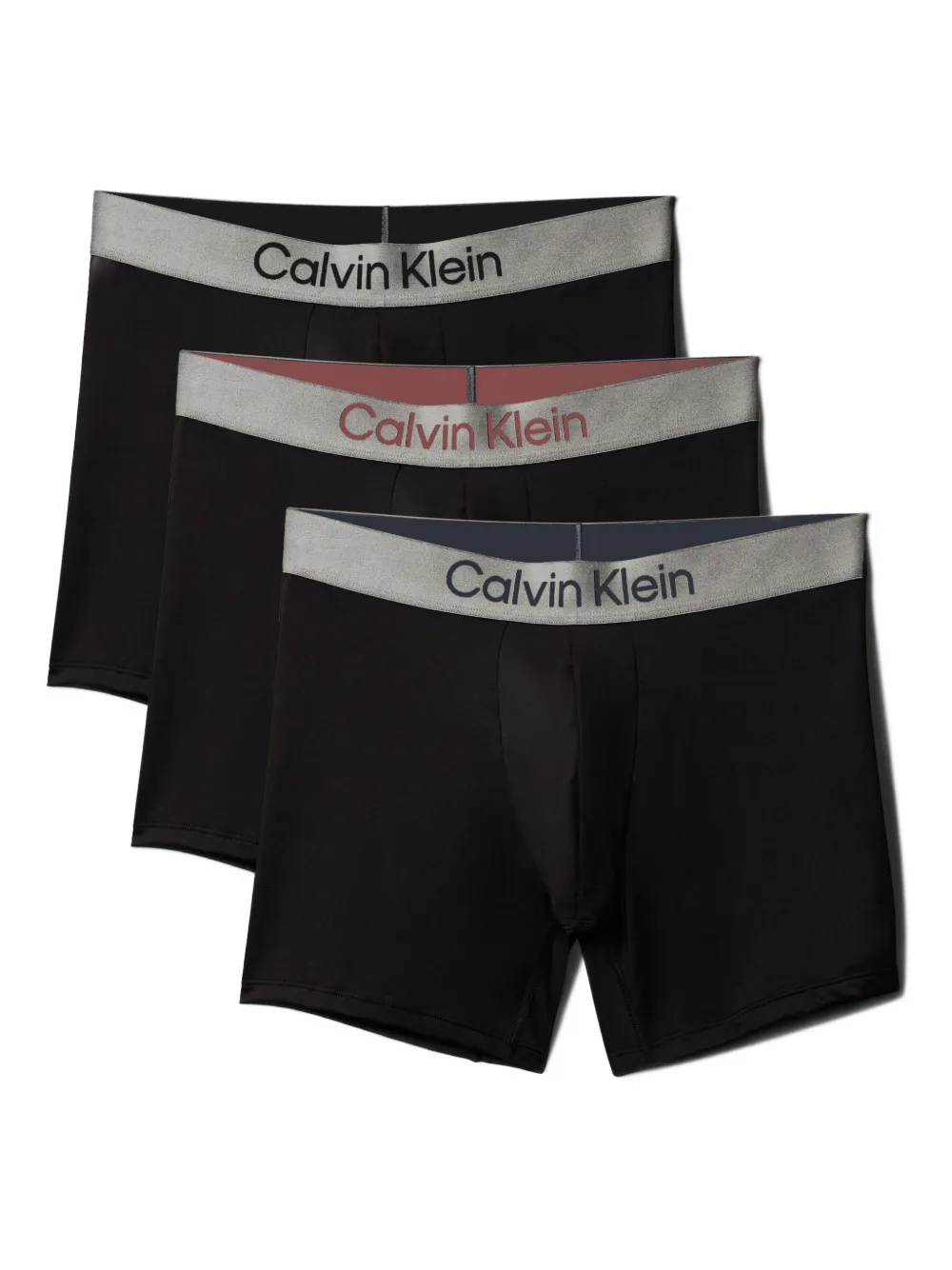 

Боксеры с логотипом на поясе (набор из трех штук) Calvin Klein, черный