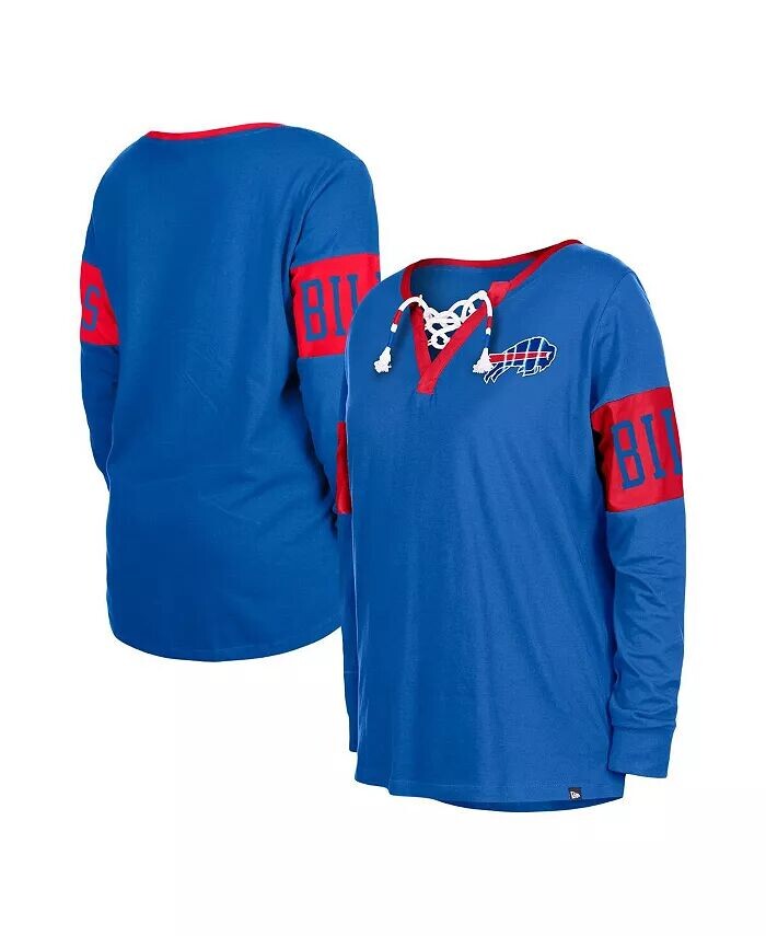 

Женская футболка с длинными рукавами и шнуровкой Royal Buffalo Bills New Era, синий