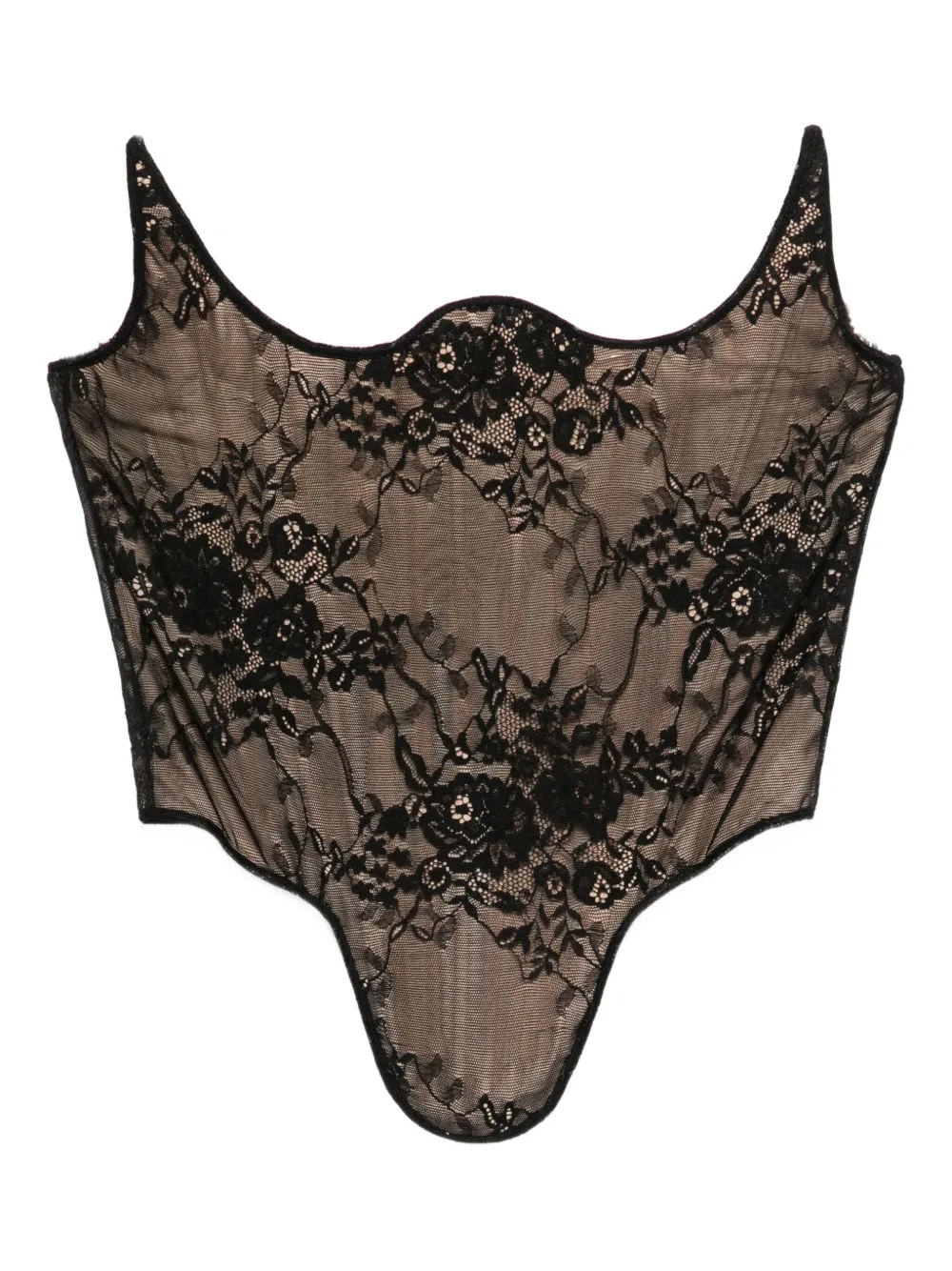 

Кружевной корсет-топ Giuseppe Di Morabito, черный