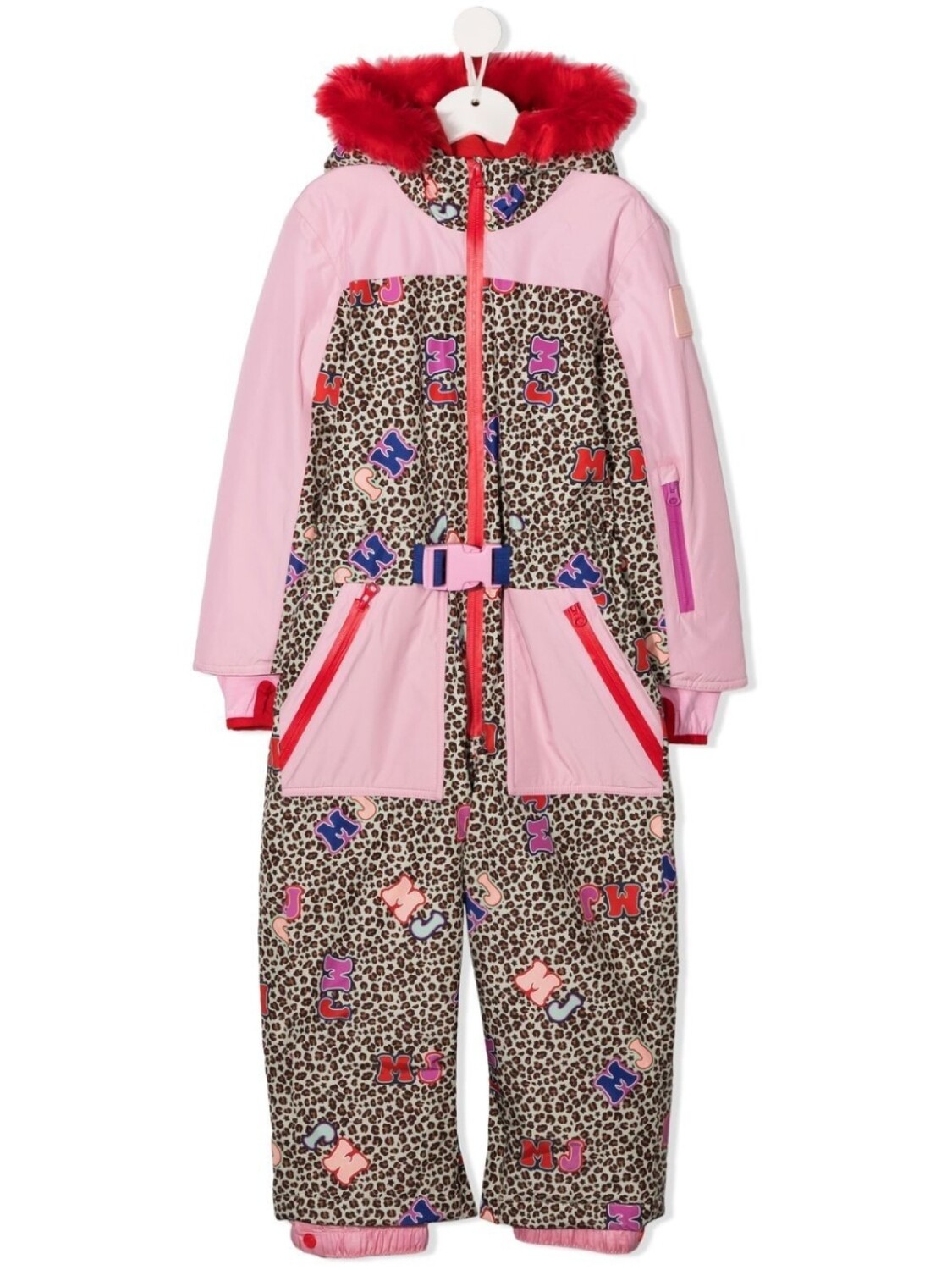 

Marc Jacobs Kids дутый комбинезон с анималистичным принтом, нейтральный цвет