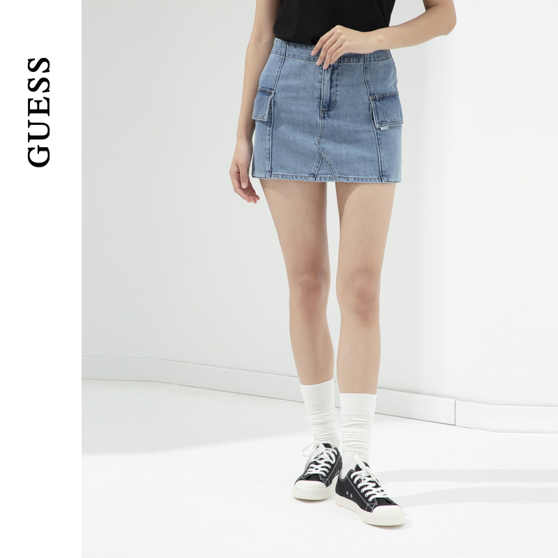 

Юбка джинсовая Guess облегающая, синий