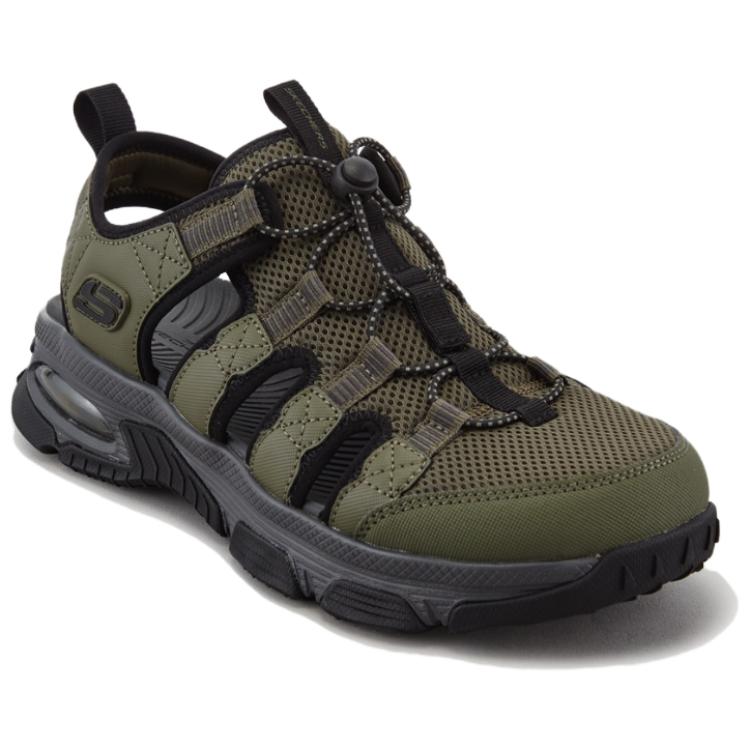 Skechers Мужские треккинговые ботинки для речных походов Outdoor оливкового цвета, цвет Olive Green — фото 3