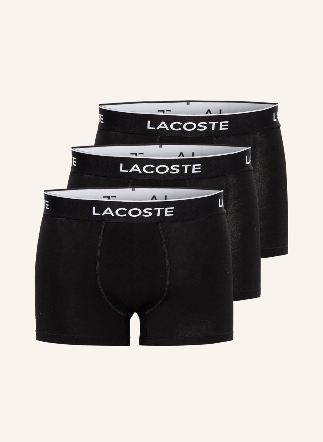

3 пары боксеров Lacoste, черный