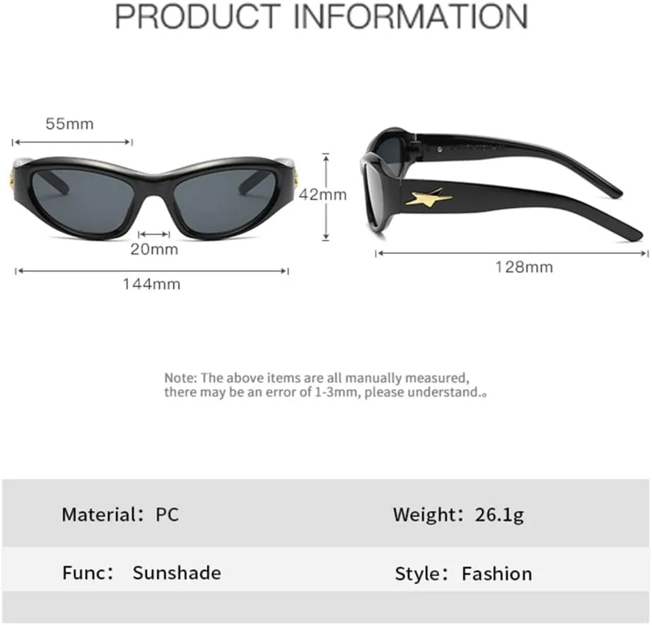 

Солнцезащитные очки «кошачий глаз» для женщин и мужчин, для активного отдыха и спорта, в стиле стимпанк, солнцезащитные очки с защитой от УФ-излучения UV400 HDUBFY, 1