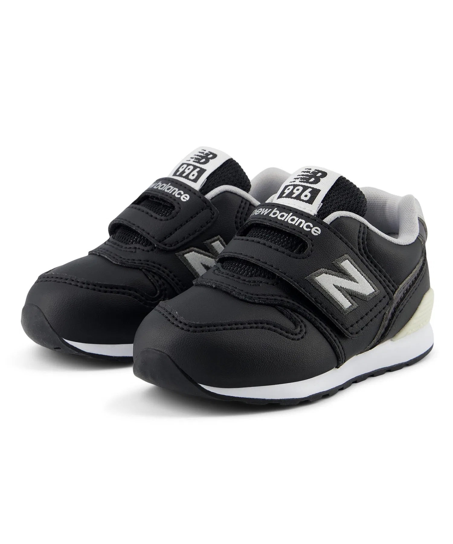 Детские кроссовки New Balance 996 V3 из искусственной кожи бело-чёрные