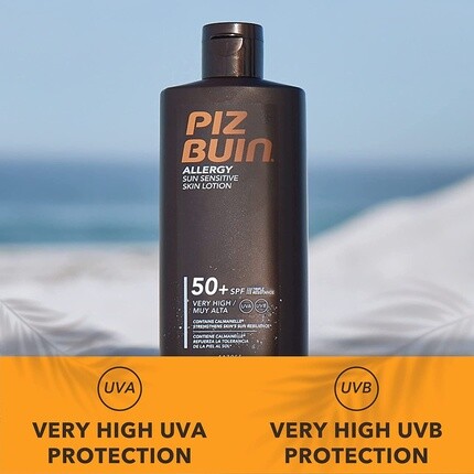 Солнцезащитный лосьон для чувствительной кожи от аллергии Spf50 400мл, Piz Buin — фото 2
