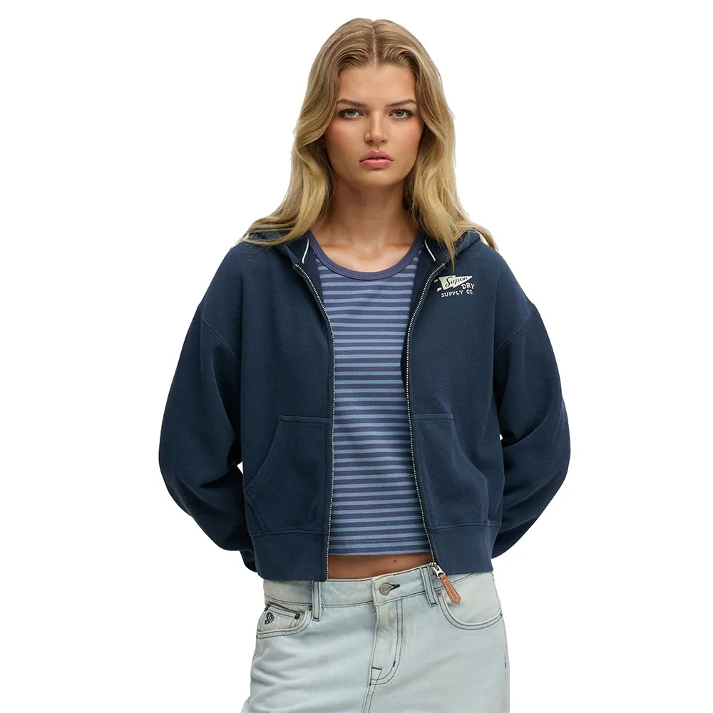 

Толстовка Superdry Heritage Hamptons на молнии, синий