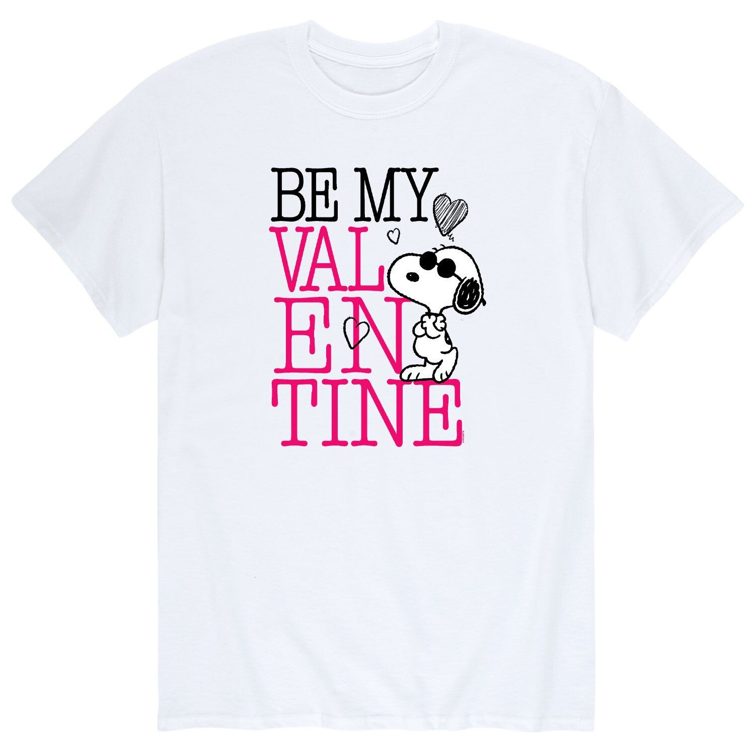 

Мужская футболка Snoopy Be My Valentine с принтом арахиса Licensed Character