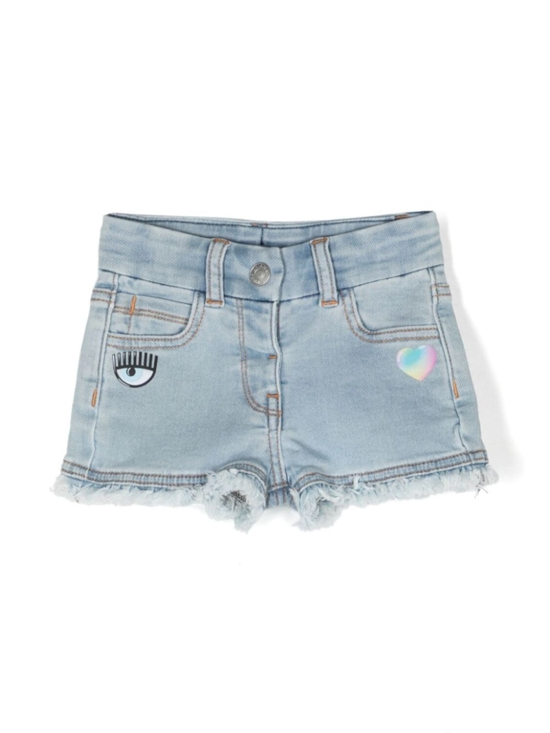 

Chiara Ferragni джинсовые шорты с принтом Eye Star, синий