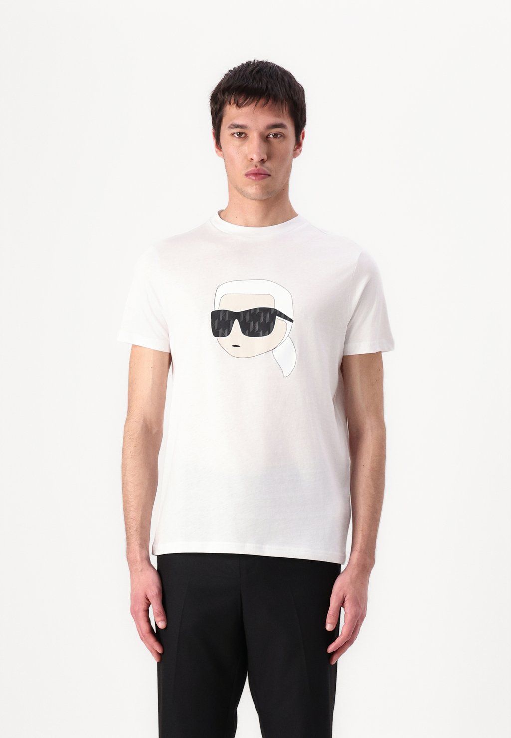 

Футболка с принтом CREW NECK KARL LAGERFELD, белый
