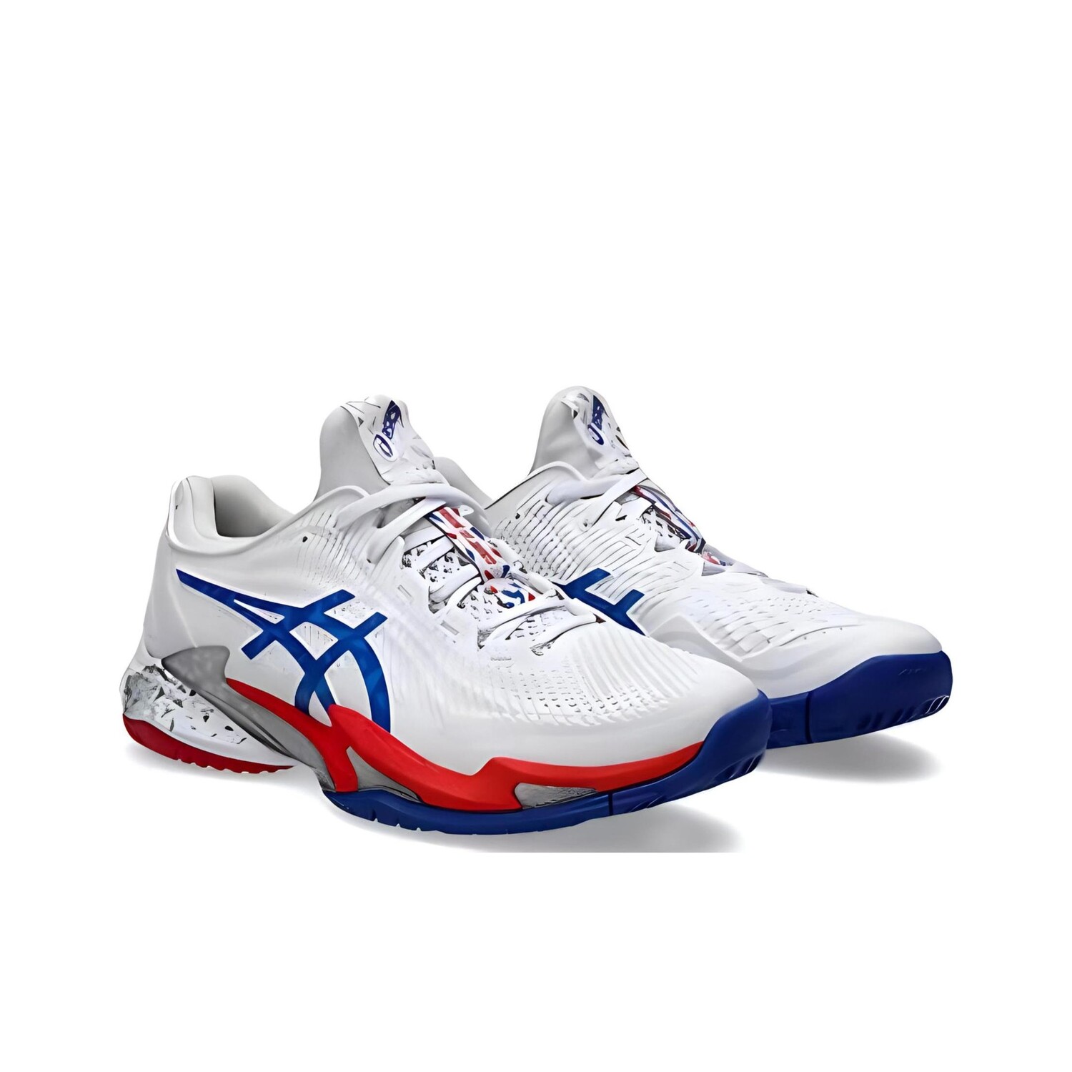 Кроссовки Paris 2024 X Asics Court FF 3 Novak Tennis Shoes Men Low-top Blue/red/white, белый — фото 3