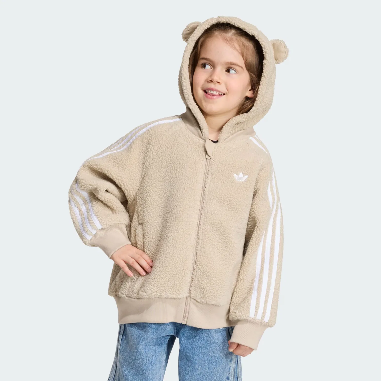 Флисовая куртка Adidas Originals CARE BEARS бежевого цвета — фото 2