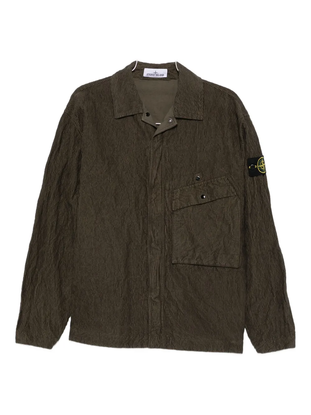 

Куртка-рубашка из вельвета в рубчик Stone Island, зеленый