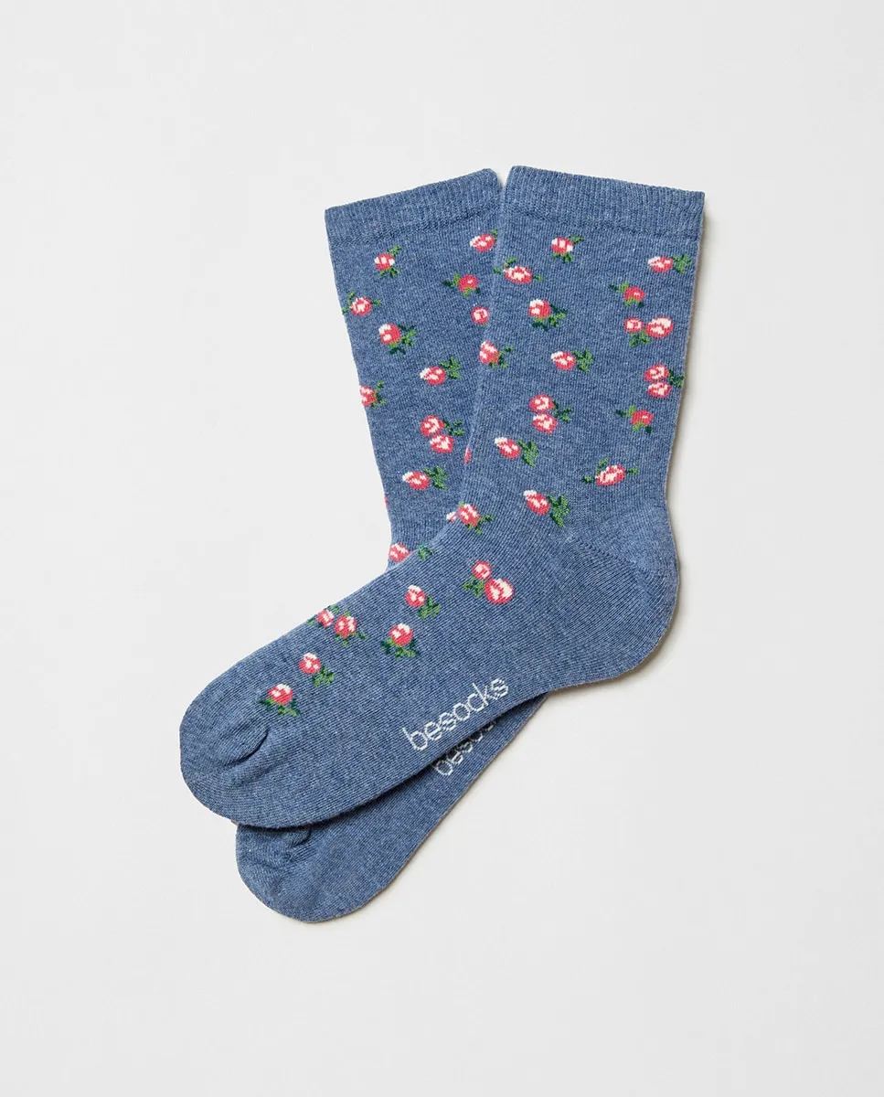 

Женские носки с цветочным узором в стиле Либерти Besocks, синий
