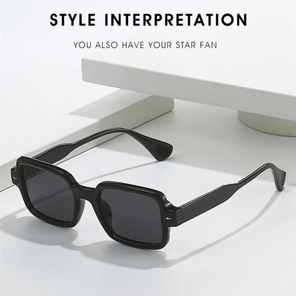 

Маленькие квадратные солнцезащитные очки для мужчин и женщин, дорожные солнцезащитные очки в винтажном ретро-стиле с защитой от УФ-излучения UV400 MTZJH, Gray