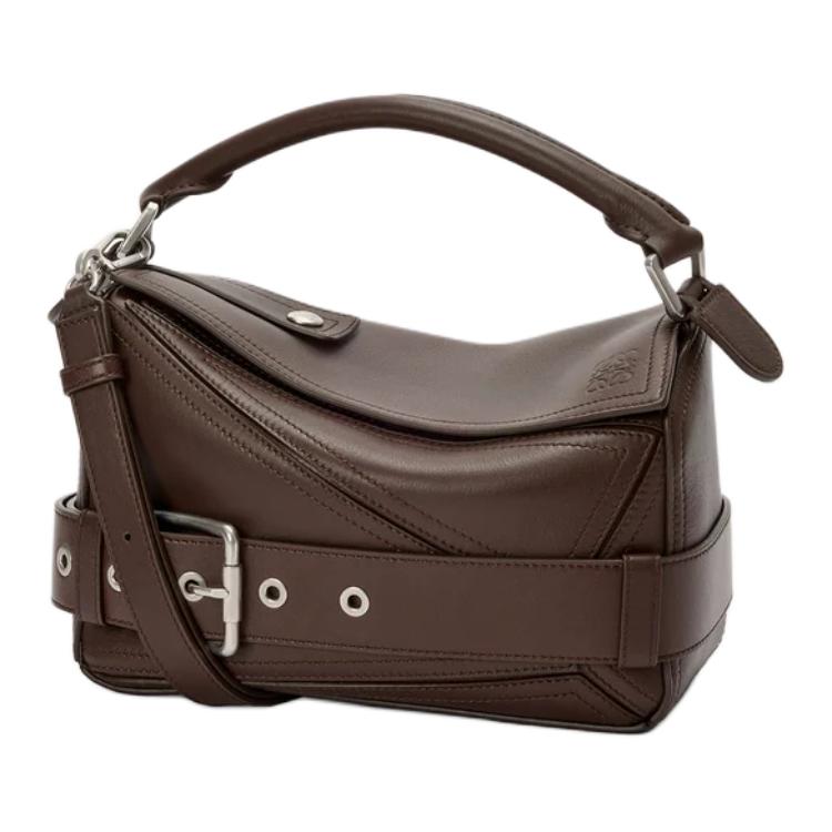 

LOEWE Яркая головоломка из телячьей кожи наплечная сумка через плечо женская коричневая