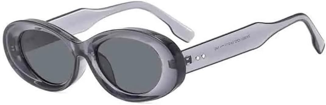 

Солнцезащитные очки с защитой UV400 | Овальная маленькая оправа, цветные линзы | Для женщин и мужчин, для занятий спортом на открытом воздухе и вождения DSVIGF, Gray Gray