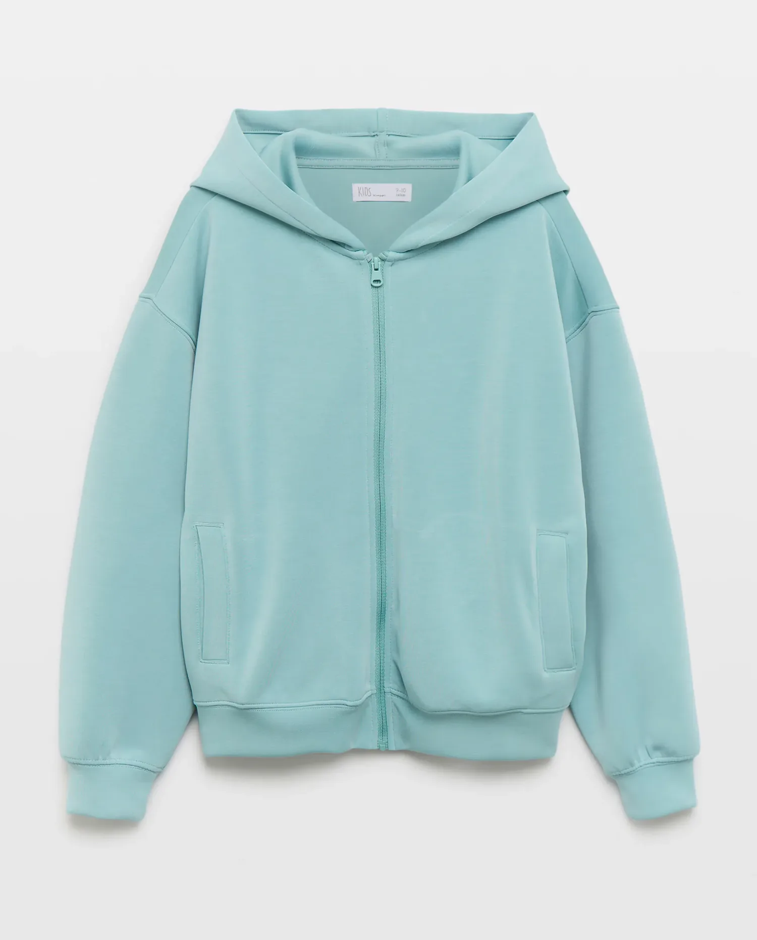 Открытая свитшот с капюшоном из модала для девочки Kids El Corte Inglés, 582 Verde Agua — фото 4