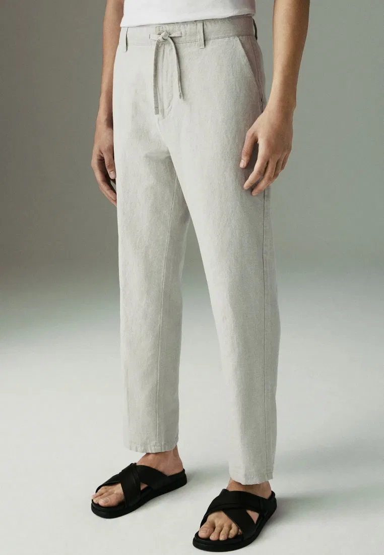 Брюки чинос из хлопка и льна, Regular Fit Next