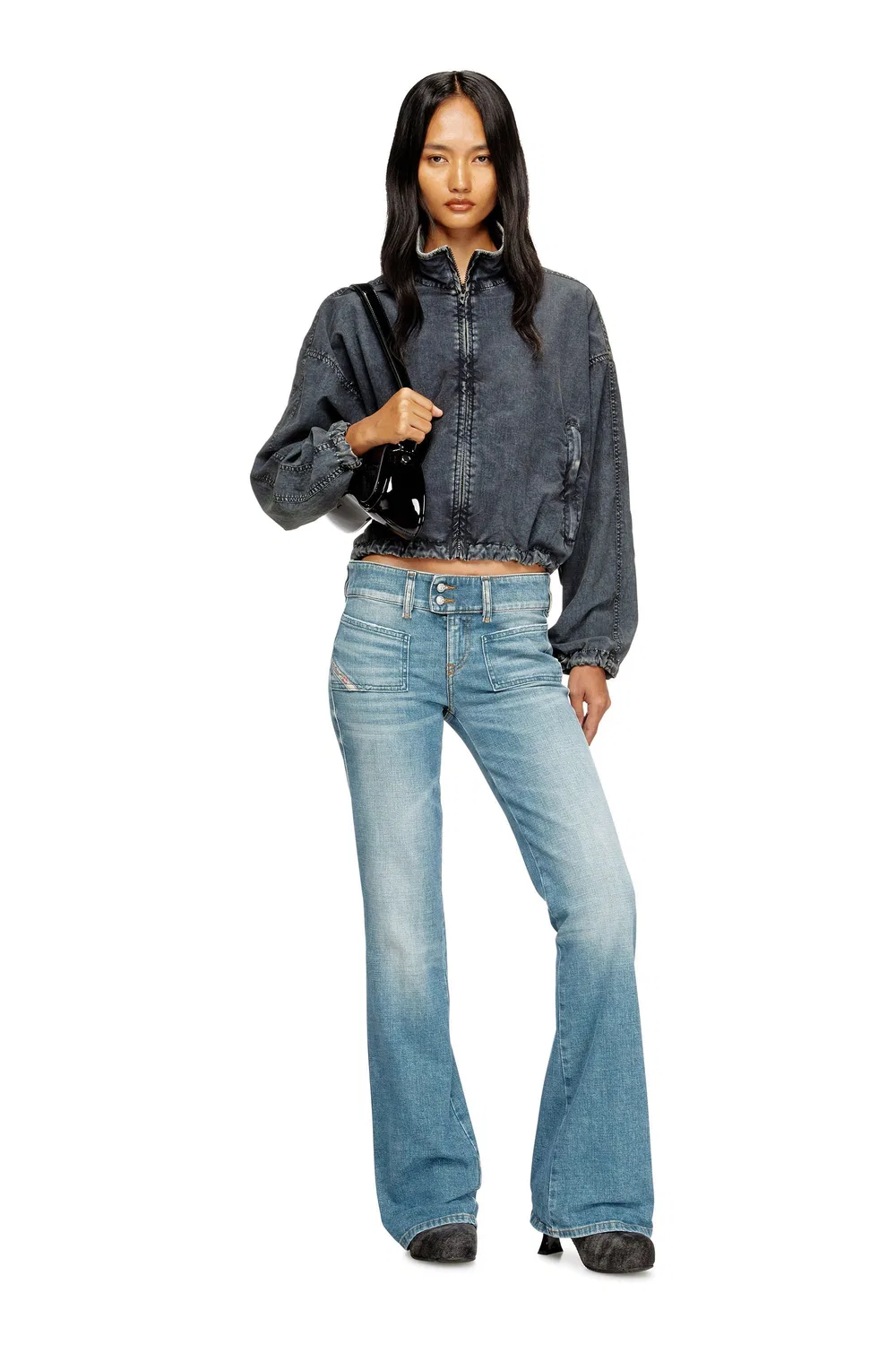 Женские джинсы-клеш D-HUSH L.28 Diesel, Light Indigo Blue — фото 4