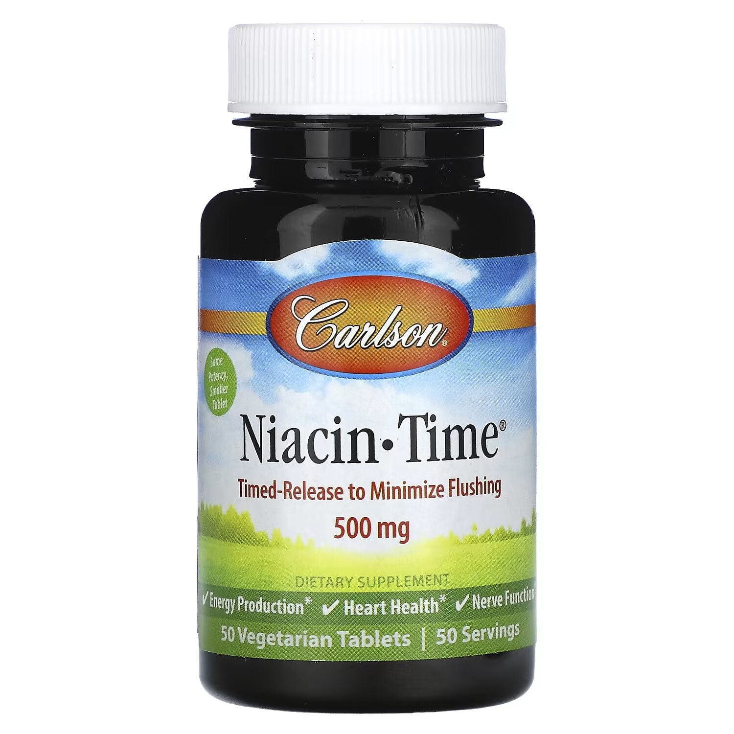 

Добавка Carlson Niacin-Time 500 мг, 50 вегетарианских таблеток