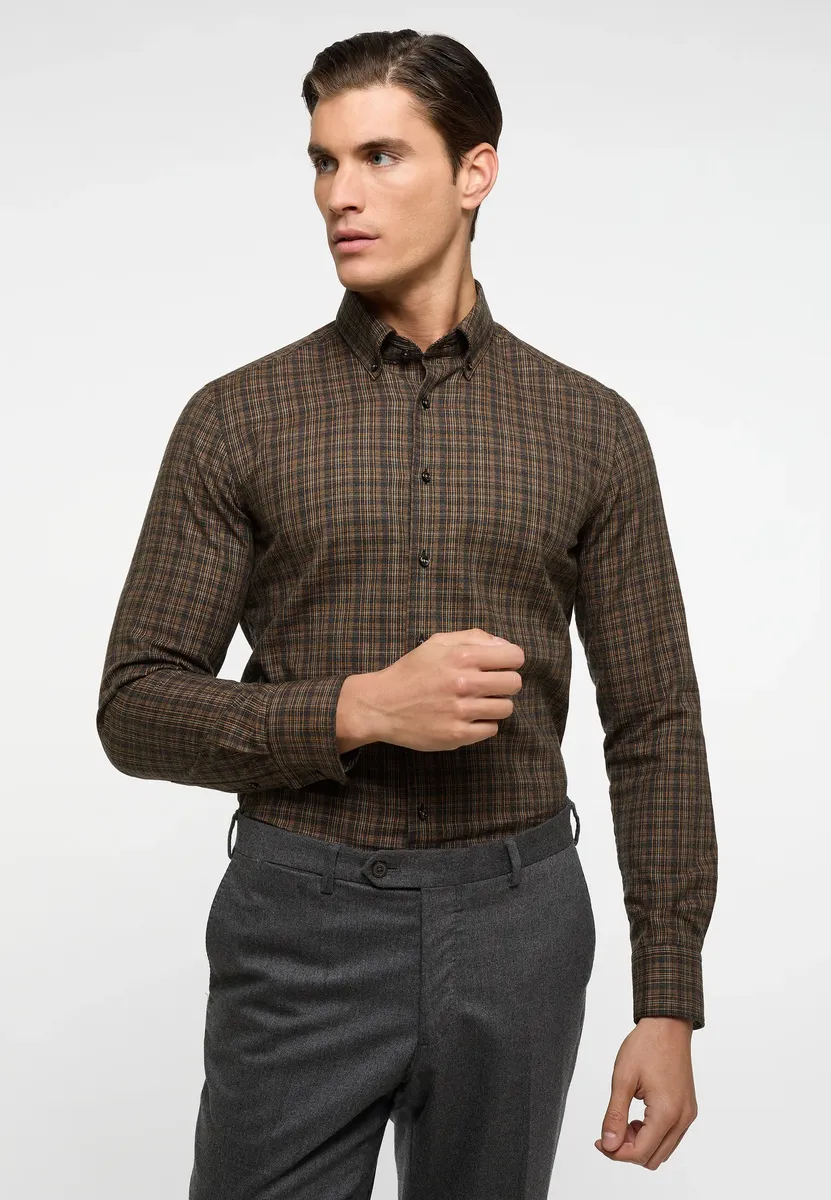 

Рубашка Eterna с длинными рукавами "SLIM FIT", черный