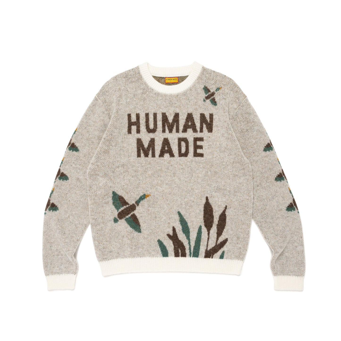 

Свитера FW25 унисекс с круглым вырезом, средней толщины Human Made, белый