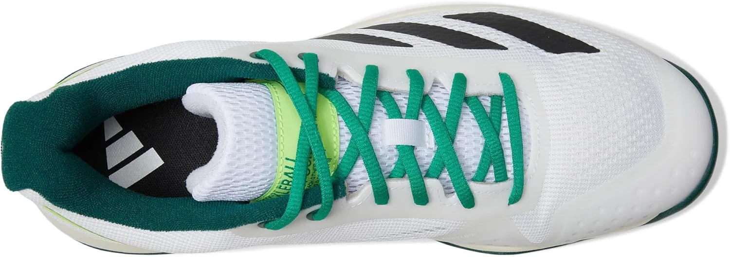 Мужские кроссовки Adidas Courtflash для пиклбола, белый/черный/зеленый — фото 4