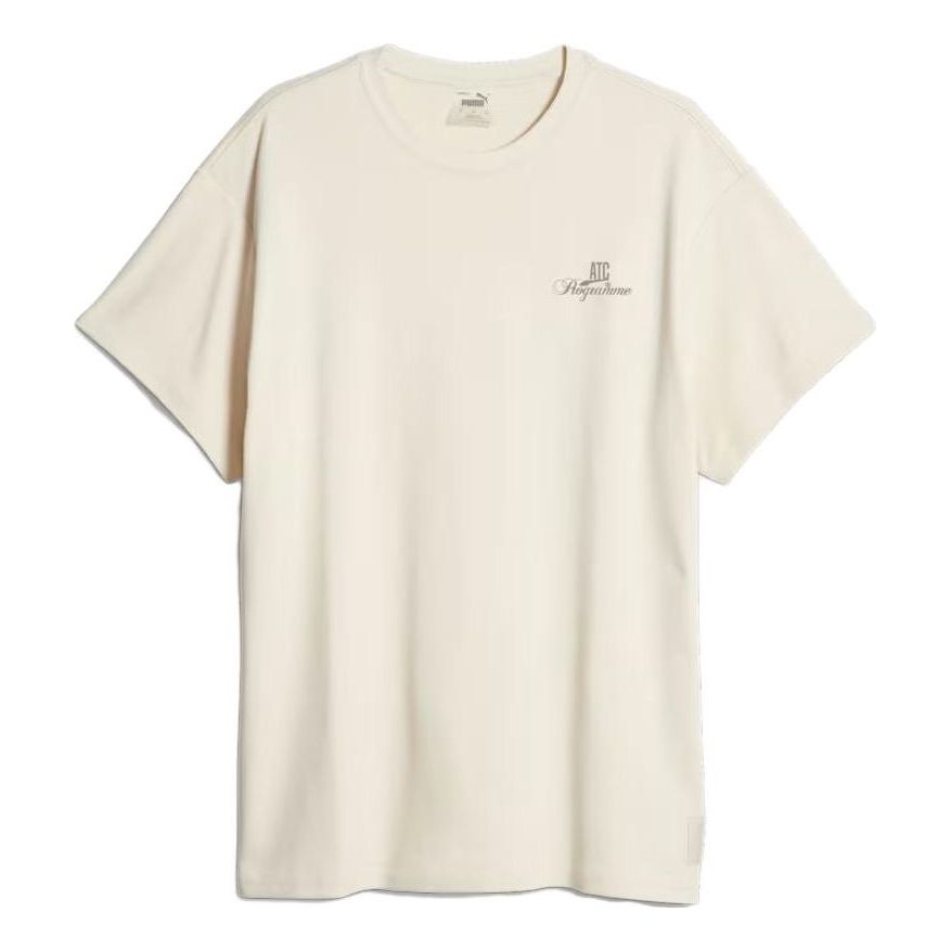 

Футболка PUMA Above the Clouds Basketball Tee 'Alpine Snow', бежевый