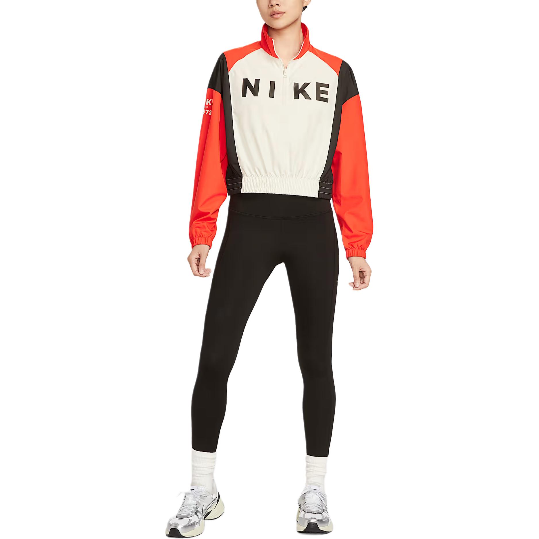 Nike Спортивная куртка женская парусная бело-красно-черная, Sail White/Passion Red/Black — фото 3