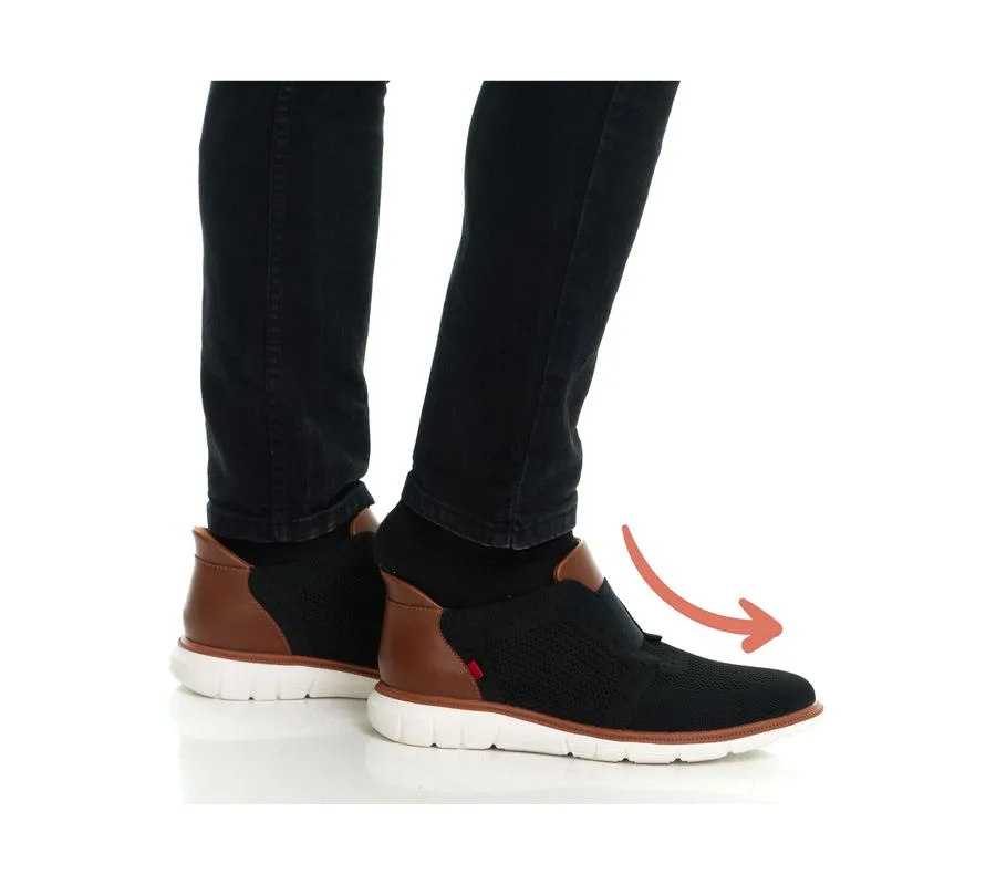 Мужские легкие сетчатые оксфорды South Street с технологией Hands-Free Slip On Marc Joseph New York, черный — фото 3