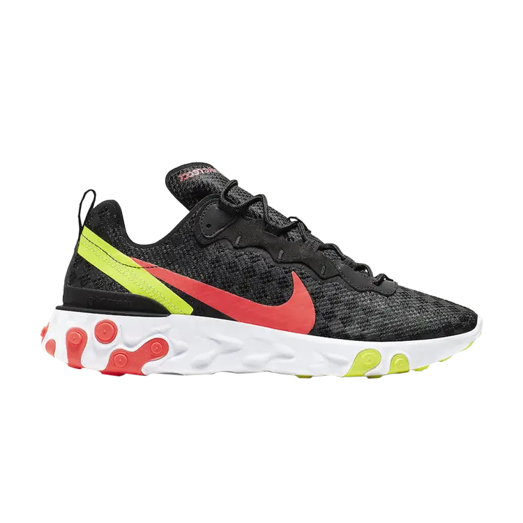 

Кроссовки Nike React Element 55 'Checkered Crimson Volt', черный