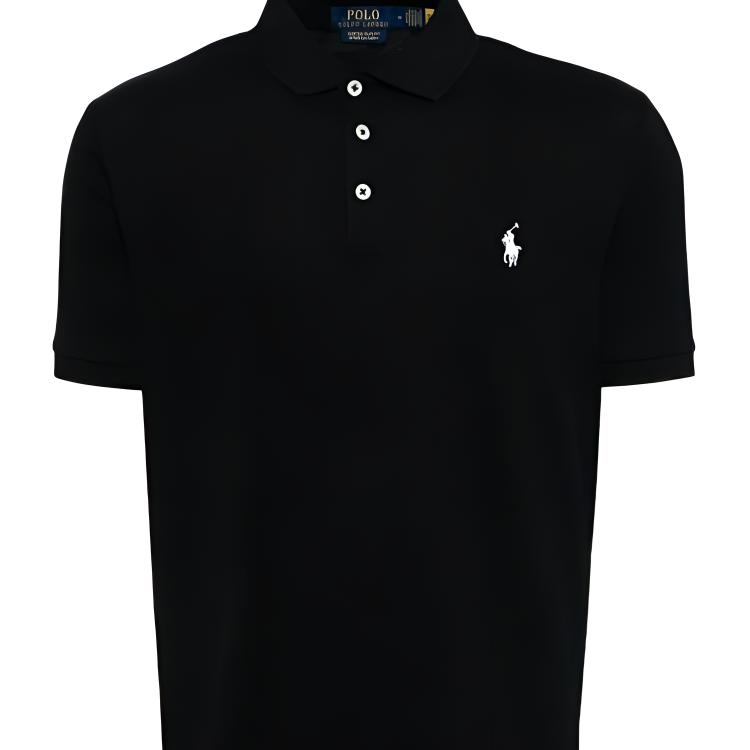 Свободная поло Slim Fit Polo Ralph Lauren, черный — фото 4