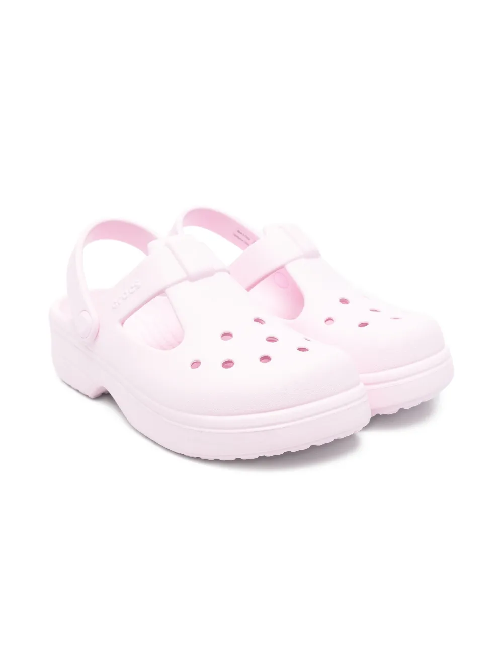 Клоги Classic T Mary Jane с перфорацией Crocs Kids, розовый