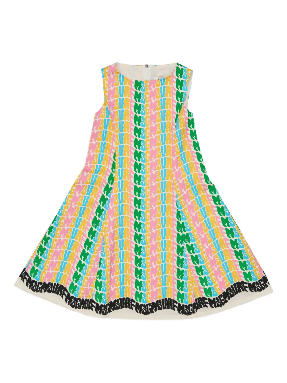 

Платье без рукавов с логотипом MSGM Kids, зеленый