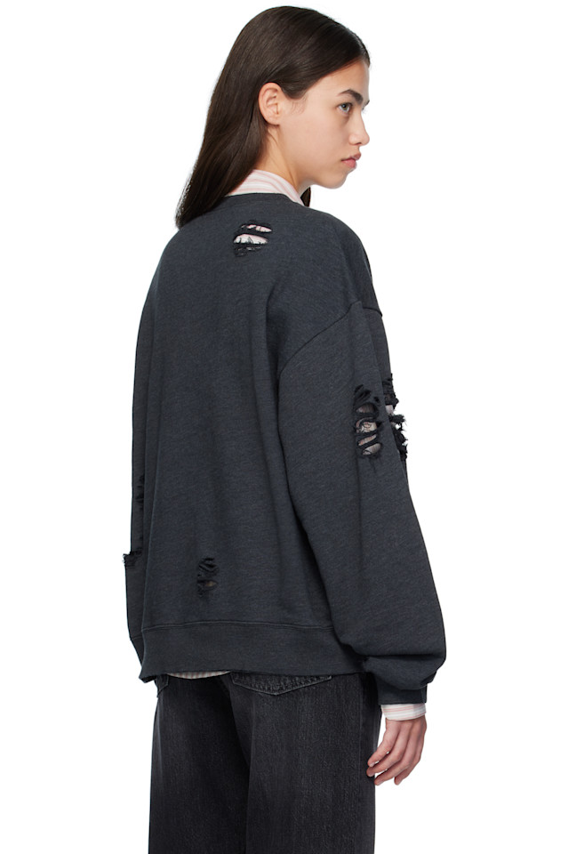 Acne Studios Черная толстовка с принтом и логотипом — фото 3